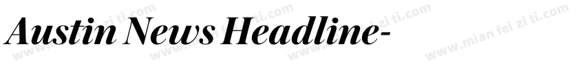 Austin News Headline字体转换